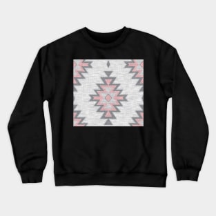 Pink and Grey Textured Kilim Crewneck Sweatshirt